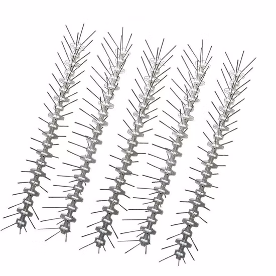 Puntali in plastica per uccelli e piccioni Puntali anti-uccello in acciaio inossidabile Disinfestazione