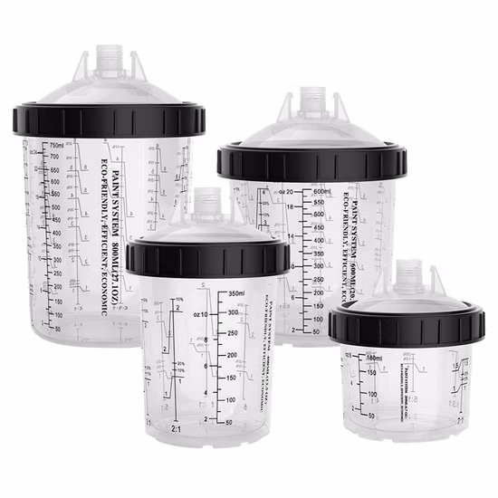 Sistema di verniciatura Tazza di miscelazione vernice Pistola a spruzzo per vernice usa e getta